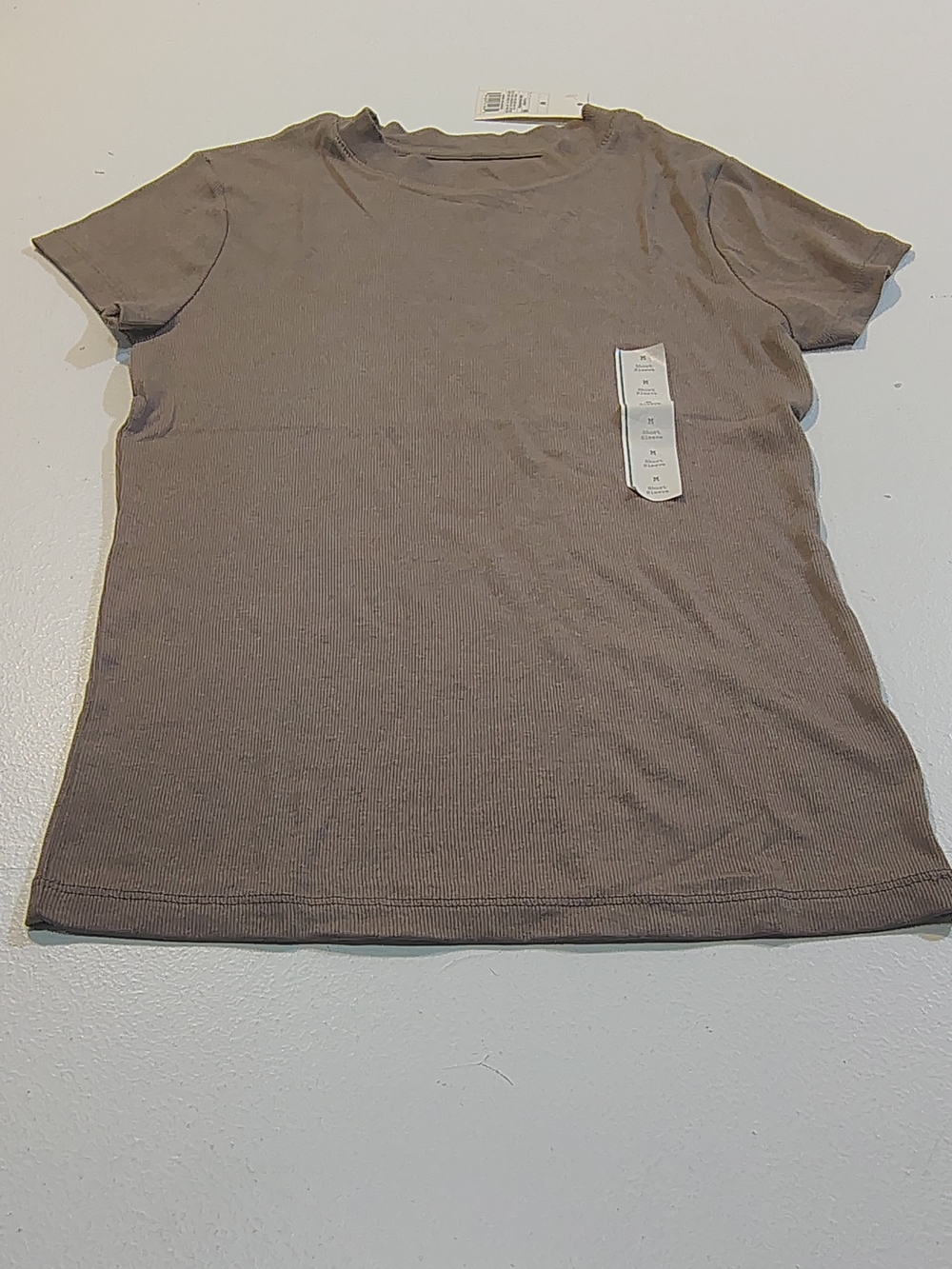 A New Day Women’s Short Sleeve T-Shirt Brown Size M Casual Basic Top NWT